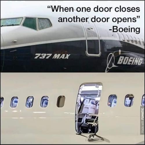 Boeing when a door closes opens