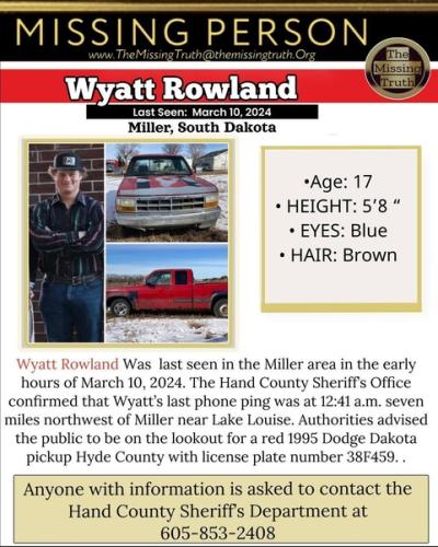 South Dakota missing teenager