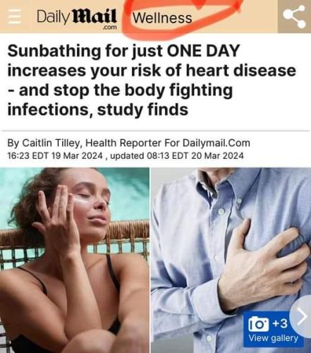 sunbathing is bad