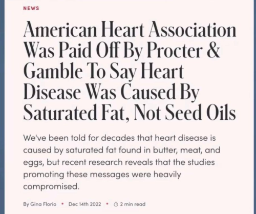 Seed Oils not Sat fat