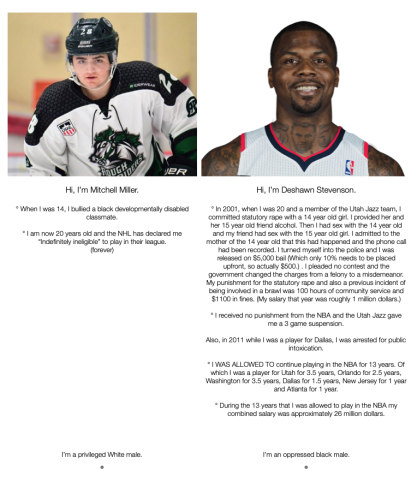 Whitw Hockey player vs Nigger Basketball Player