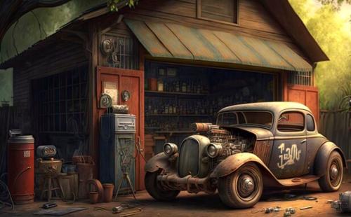 old-garage-with-vintage-car-parked-inside-surrounded-by-nuts-bolts-tools-other-automotive-paraphernalia_124507-102921