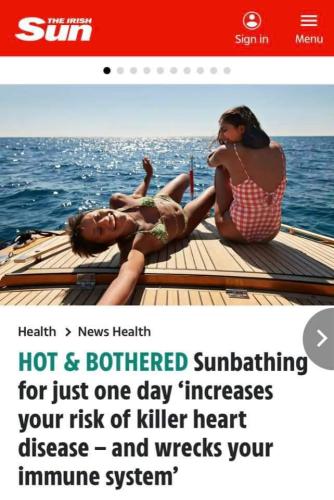 sunbathing