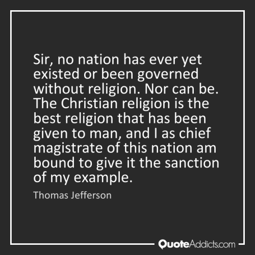 thomas jefferson christians
