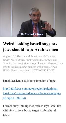 israeli dr says jews should rape Arab women