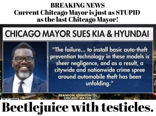 Let's Go, Brandon Revisited Beetlejuice with testicles Chitcago Mayor