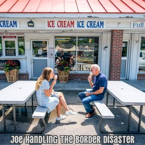 Biden - Ice Cream Handling Border