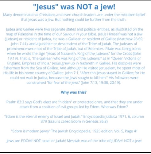 Jesus was not a jew