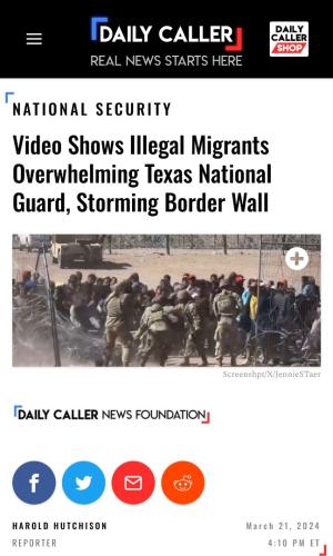 Migrants storm border
