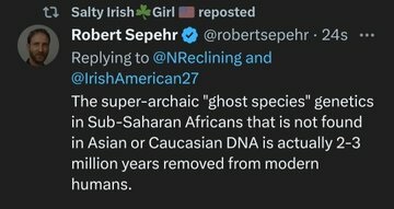 Sub Saharan Africans removed from human species