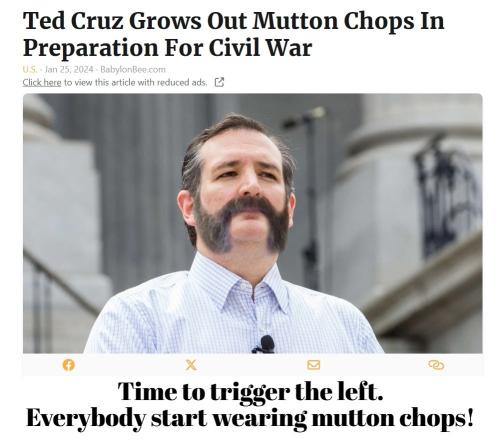 Ted Cruz Mutton chops