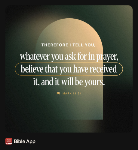 FAITH - Mark 11.24 NASB