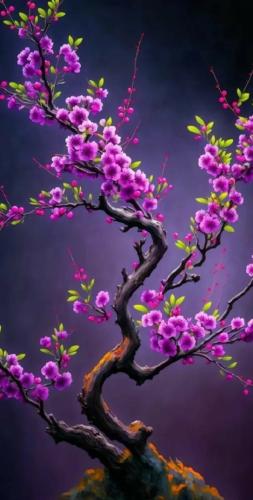 Beautiful flowering branch
