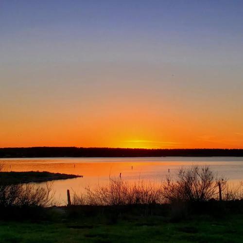 Beautiful sunset over the Lake