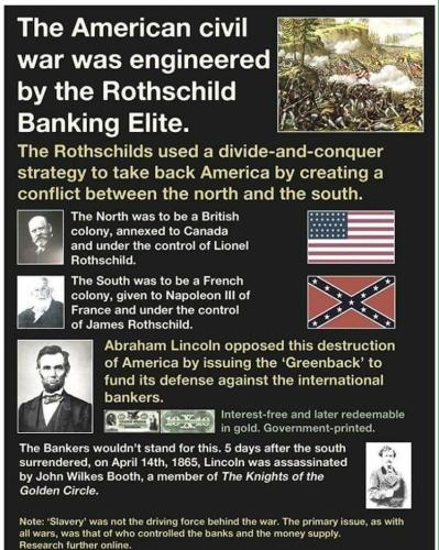 Civil War was by Rothschilds