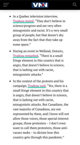 truedeau stated