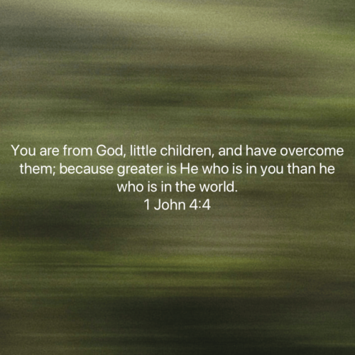 FAITH - 1 John 4.4 NASB