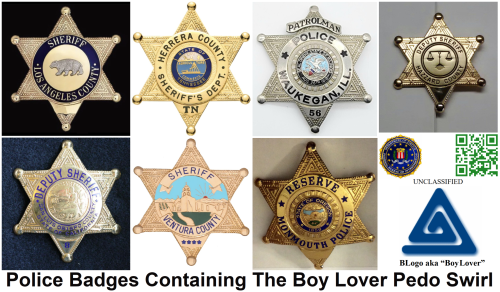 Police Pedo Swirl Badges