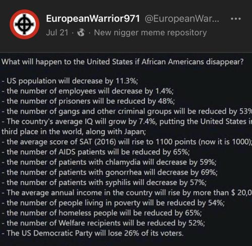 if niggers dissappear