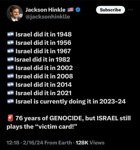 israel plays the victim card