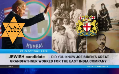 biden's great grandfather worked for the East India Co