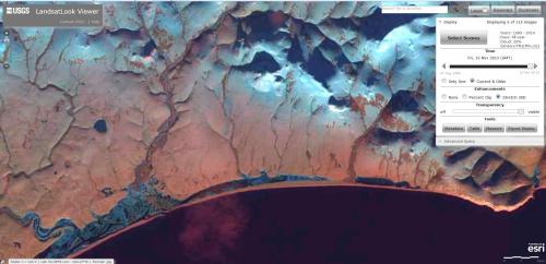 OUR TARGET SITE WITH LANDSAT IMAGES AT USGS