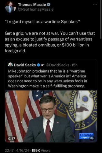 Rep Massie has his head up his ass