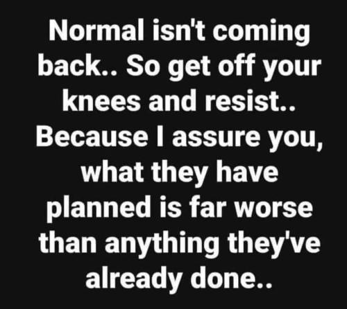 Normal isn't coming back