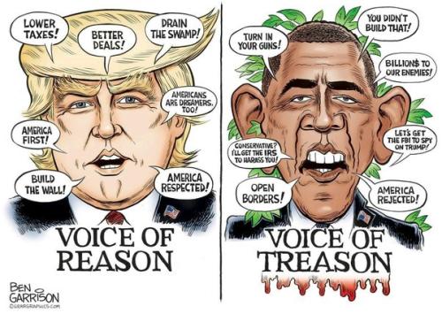 trump and obama voice of