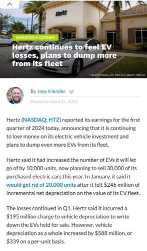 ev loses