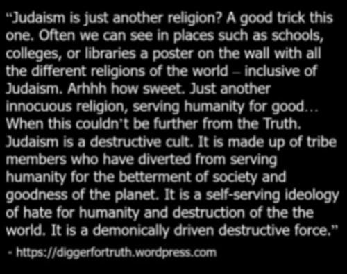 judaism is an evil cult