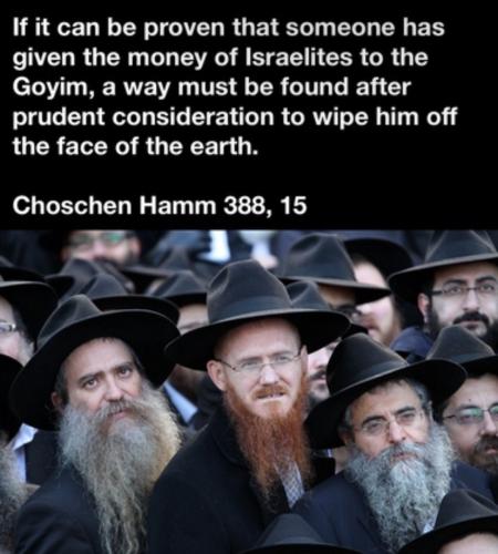 kill jews who give money to the goyim