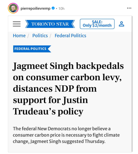 jagmeet carbon tax