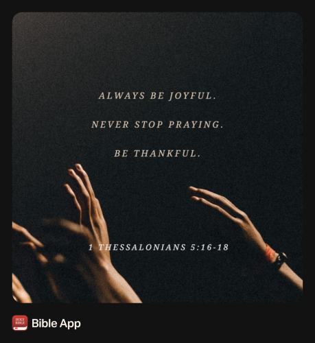 FAITH - 1 Thessalonians 5.16-18 NASB