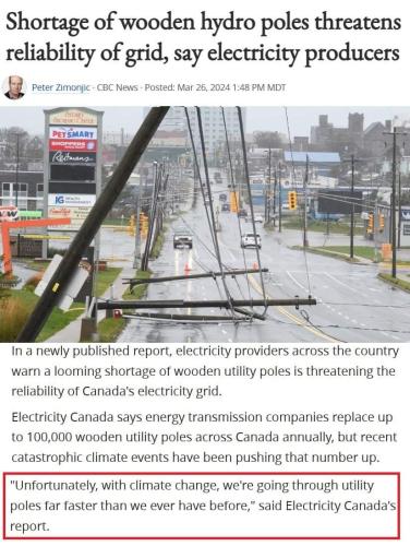 no wooden poles