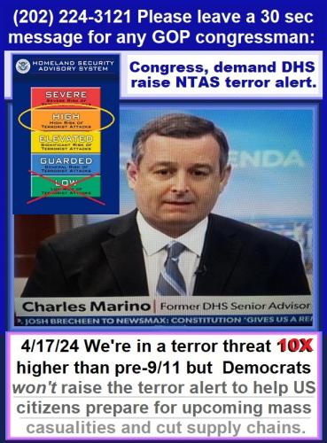 10X WORSE THAN  PRE-9.11 TERROR