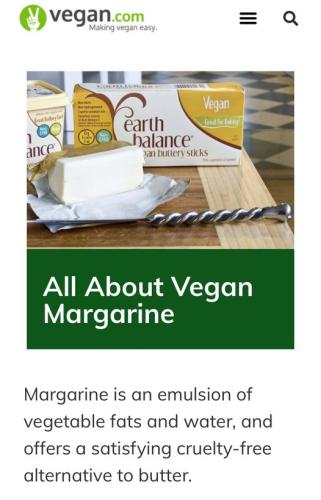 all about vegan margarine