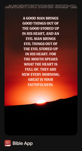 FAITH - Lamentations 3.22-23 NASB
