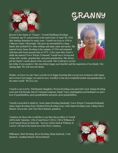 Mother Obituary