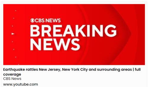 Earthquake rocks New Jersey