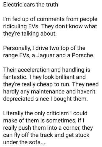 rediculing EVs