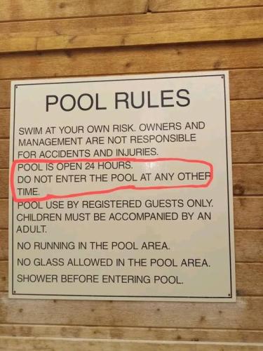 pool rules