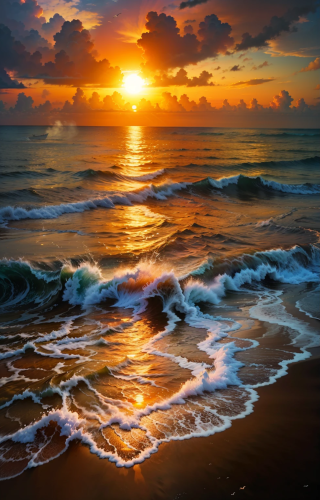 Ocean Glow Beach Sunset