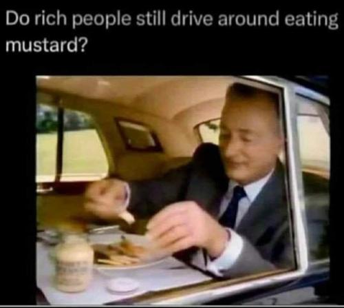 eating mustard