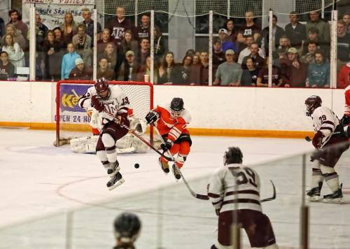 Jumping to avoid blocking the shot