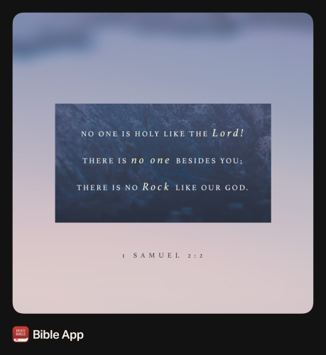 FAITH - 1 Samuel 2.2 NASB