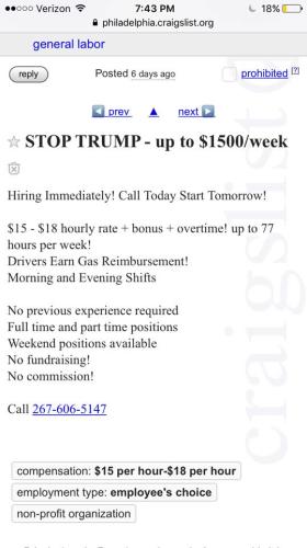 craigslist trump president philly