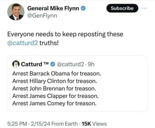 General Flynn Catturd tweet