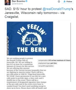 bernie sanders trump protest