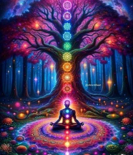 meditation man tree